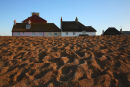 East Beach Cottages at sunrise
